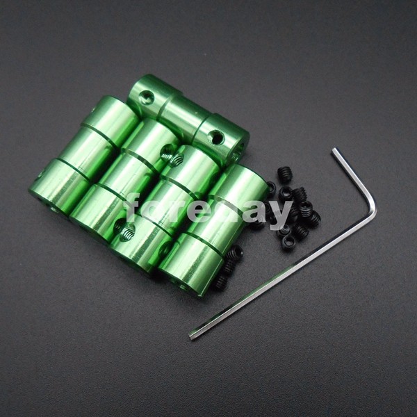 Description Picture 6 of item5PCS Aluminum Green 3- 3.17mm Shaft Motor Flexible Coupling Coupler Length: 25mm dia. 10mm +1 Spanner wrench 3-3.17 *FD479X5+1