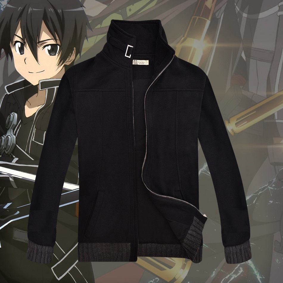 Sword Art Online 2 костюм Кирито для косплея черная повседневная одежда  пальто куртка X001 | AliExpress