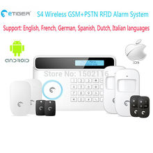 Free shipping etiger S4 Wireless 433mhz font b network b font GSM PSTN RFID home security