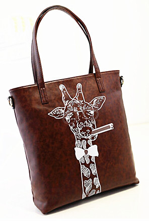 Designer-cartoon-graffiti-printed-tote-bags-vintage-bag-leather ...