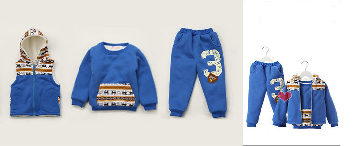 1-4 year old winter baby Boy girl Clothing ,Baby winter thick winter sweater 3pcs fitted vest hooded vest Kids Clothes Sets 1-4 year old winter baby Boy girl Clothing ,Baby winter thick winter sweater 3pcs fitted vest hooded vest Kids Clothes Sets