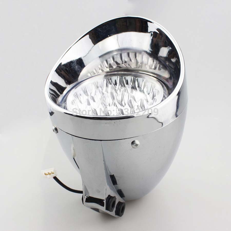7" Chrome LED Motorcycle Accessories Retro Bullet Headlight For Harley