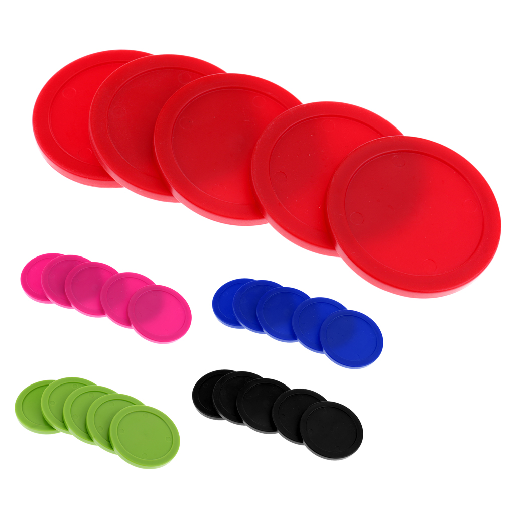 5 Pieces 62mm Durable Plastic Air Hockey Pucks Choice Of Colors 