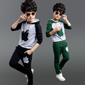 2016 New Children Kids Boys Clothing 2 Piece Sets Autumn Boys Girls Clothes Hooded Long Sleeve