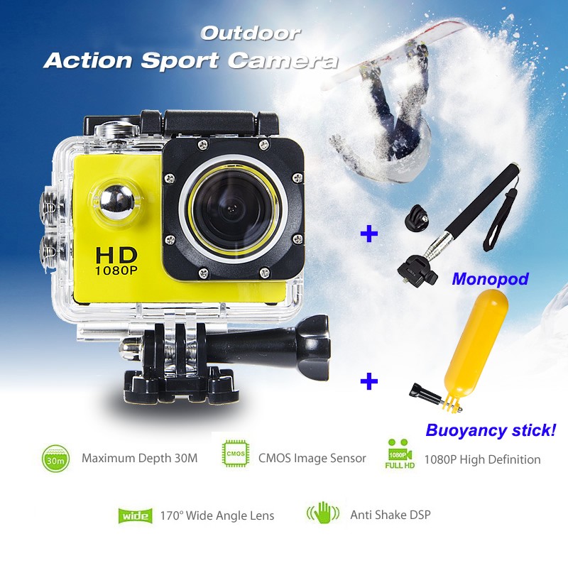 Add-Buoyancy-stick-Monopod-SJ4000-Sport-Action-Camera1080P-Full-HD-DVR-30M-Waterproof-hd-helmet-Cameras