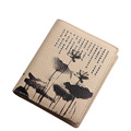 Famous Brand New Short Wallet Women Designer Chinese Style Print Change Purse Ladies Retro Fashion Contracted