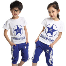 Children S Clothing 2015 Boys Girls Summer Sets New Fashion Kids Sets Boys T Shirt And