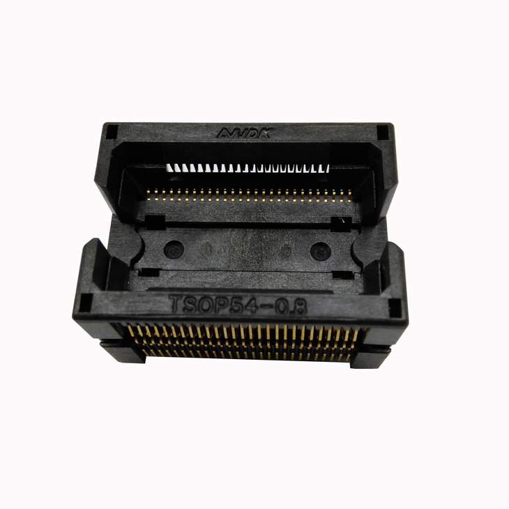 TSOP54-0.8 IC Test Socket Chip Size 18x22mm Burn in Socket Programming Socket Adapter Conversion Block