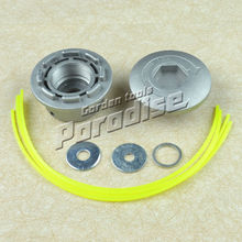 With 4 Lines Aluminum Double Head Thread Trimmer Head For Petrol Brushcutter Strimmer Free Shipping