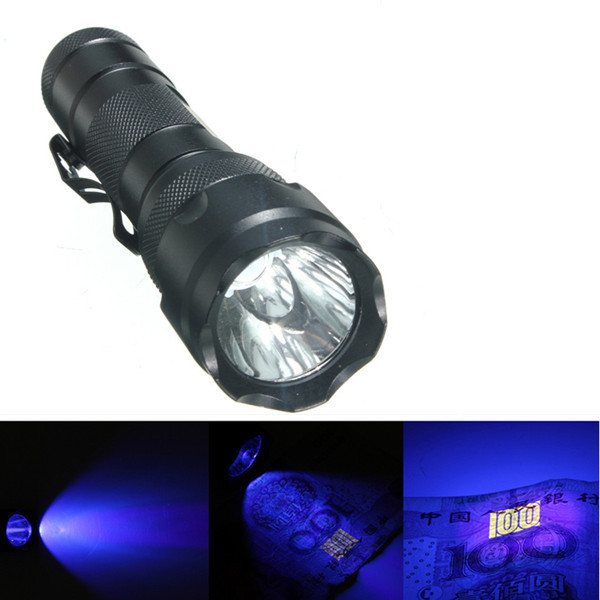 High quality New 800 Lumen WF 502B CREE UV LED Flashlight Torch 502B Purple Light 395nm