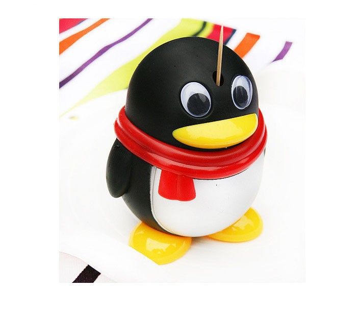 Lovely Cartoon Penguin Automatic Toothpick Holders Creative Tooth Picks Box Home Decoration Birthday Gifts