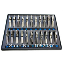 Hot Sale Best  22pcs Sizes Tattoo Tips 304 Stainless Steel Tattoo Nozzle Tips for Needles Set Kit Free Shipping