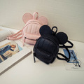 Women Leather Backpacks Cartoon Mickey Ears Fashion Mini Casual Bags for School Students Teenagers Travel Bags