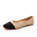 European and American Stars Fashion Chaussure Femme Ballet Flats Flock Slip On Square Toe Mixed Colors