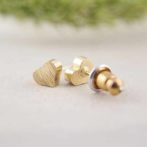 2014 summer  Fashion Little Heart stud Earrings Tiny Stud color gold/silver/rose gold new style earings for women