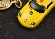 2015 NEW Mini Car Shape Mobile Phone F5 with Real Car Lamp Luxury Children Cell Phone