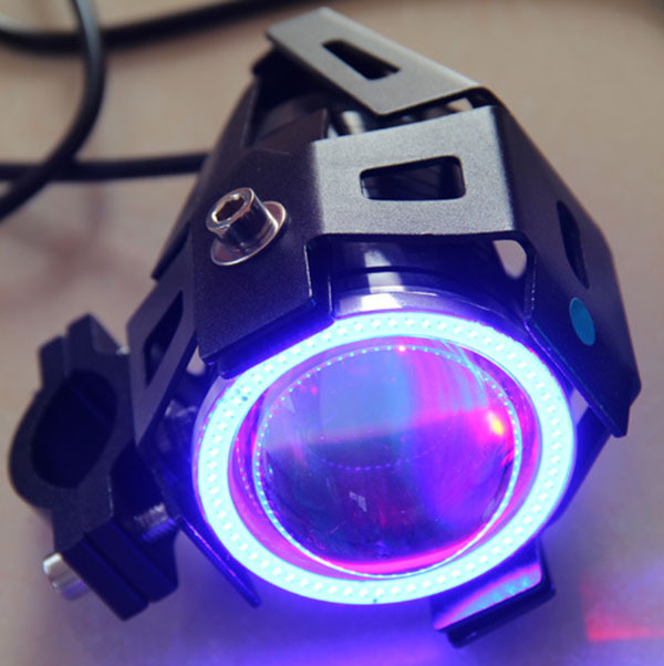 1PCS 125W 12V Motorcycle Headlight Motorbike 3000LM Upper Low Beam Flash CREE U7 LED Waterproof Driving