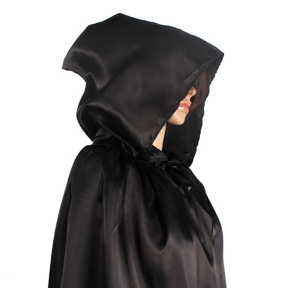 2015 Fashion Horrible Hooded Cloak Coat Wicca Robe Medieval Cape Shawl Halloween Party Costums Free Shipping