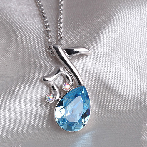 New high grade Crystal Necklace pendants necklaces music breaks Korean small wholesale jewelry factory b7lcy