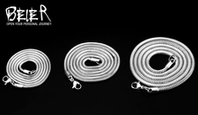 Beier Casual Men Necklaces Silver Stainless Steel Snake Bone Chains Necklaces Men 2 3mm Fashion Men