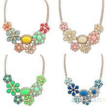 2014 New Fashion Women Alloy Bohemian Necklaces jewelry Chunky Bib Choker necklaces & pendants