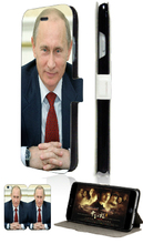russian president vladimir putin hybrid retail 5designs mobile phone bag card wallet leather cases for IPHONE4 4S free ship