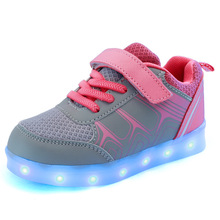 New Children s USB Charging Colorful Luminous Shoes 2016 Brand Kids Fashion Sneakers with Led Light
