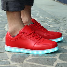 Cheap 2016 High Quality New Fashion Led Shoes For Adults Casual USB Charging basket neon Led Luminous Lights Women & Men Shoes
