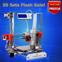 Full Metal Reprap Prusa i3 3d Printer DIY kit Stainless Steel Easy Installation 2 Roll Filament 8GB SD card LCD free shipping