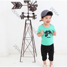 Fashion Baby Clothes Boy Kid Casual Round Neck Short Sleeve T shirt Tee Tops Apparel Drop