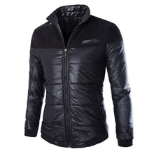Winter Men’s Fashion Padded Jacket Collar Stitching Thick Cotton Coat Outwear Winter Jacket Men