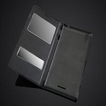 Back Cover For Sony Xperia T3 M50W D5103 Luxury View Window Case High Quality Fashion PU