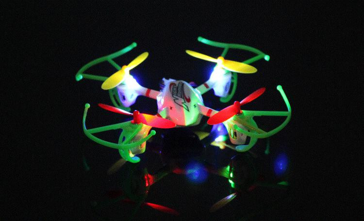 2.4GHz 4Channel Rc Plane LCD Screen Model Airplane LED Light Toys Control Remote Drone 100Meters Quadrocopter Mini Black White (1)
