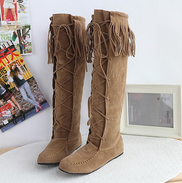 flat knee high boots plus size