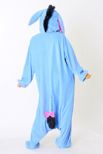 Free Shipping New Unisex Men Women Adult Pajamas Cosplay Costume Animal Onesie Eeyore Donkey Sleepwear Plus