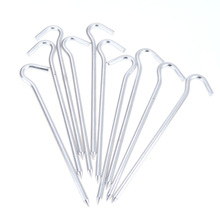 Survival Travel Kit 10pcs 17 5cm Outdoor Camping Hiking Aluminum Tent Pegs Stakes Hook Ground Pin