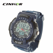Pasnew reloj deportivo resistente al agua de cuarzo analógico Digital resistente al agua reloj de pulsera w / alarma / Timer ( 1 x R2016 )