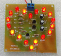 18LED Heart shaped lamp circuit design suite Circular rotating flash Interesting DIY teaching circuit