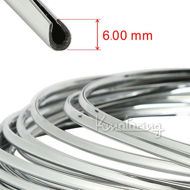car styling molding trim 6mm 3m auto exterior interior door grille u style chrome decoration car styling molding trim 6mm 3m auto exterior interior door grille u style chrome decoration