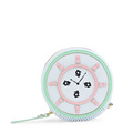 Clock Pattern Circular Change Purse 2016 New Fashion Small Zipper Bag Women Trendy Contrast Color Splicing