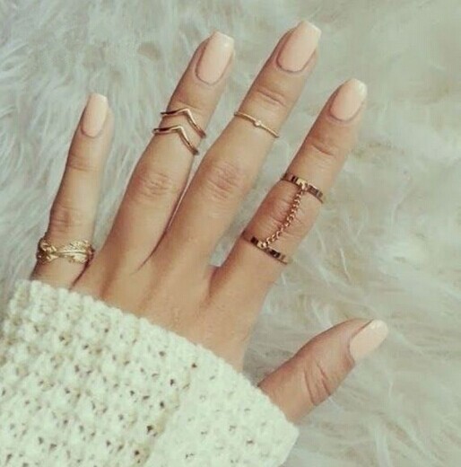 2015 new 6pcs lot Shiny Punk style Gold plated Stacking midi Finger Knuckle rings Charm Leaf