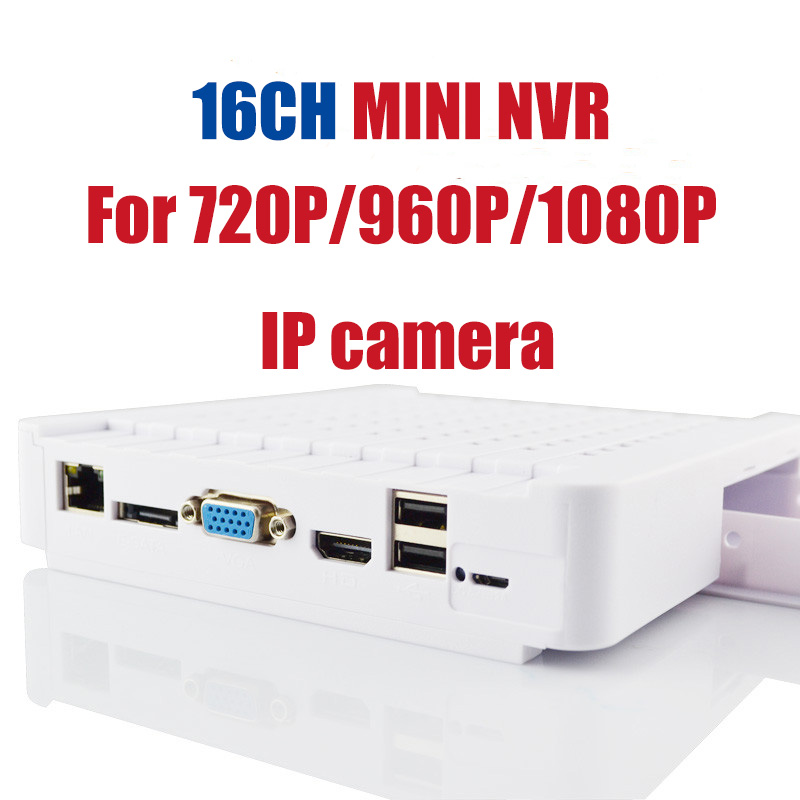 16CH 1080P CCTV MINI NVR Support 4T 1HDD 1HDD port Mini NVR  Network Video Recorder ONVIF IP Camera Compatible