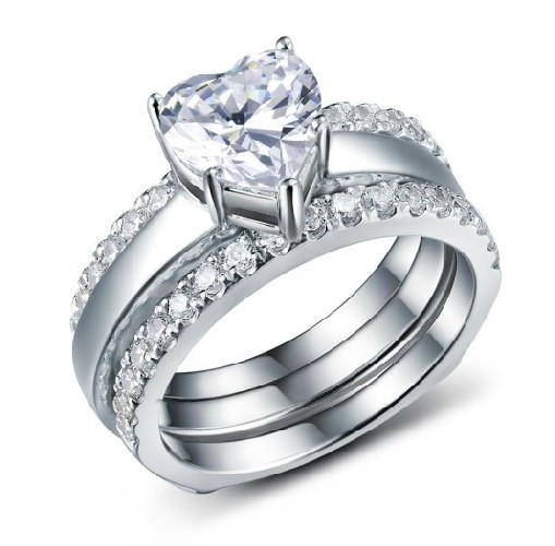 Heart engagement rings cheap