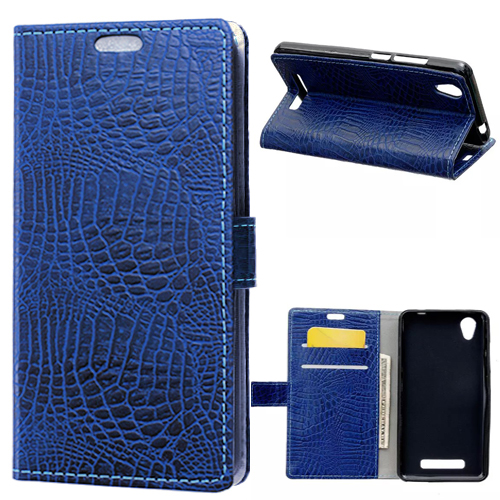 Luxury Retro Crocodile Skin Wallet Leather Flip Card Holder Stand Cover Case For ZTE Blade X3 D2 Phone Bags Cases Free Shipping