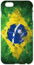 Retail Brazil Flag phone Cover For iphone 4 4S 5 5S SE 5C 6 6S Plus For iPod Touch 4 5 6 Back Skin Plastic Hard Cell Mobile Case
