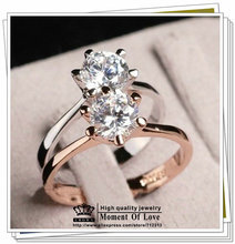 Italina brand 1PC Free shipping new 18K Gold Plated Classic design 1 carat 6mm simulated diamond