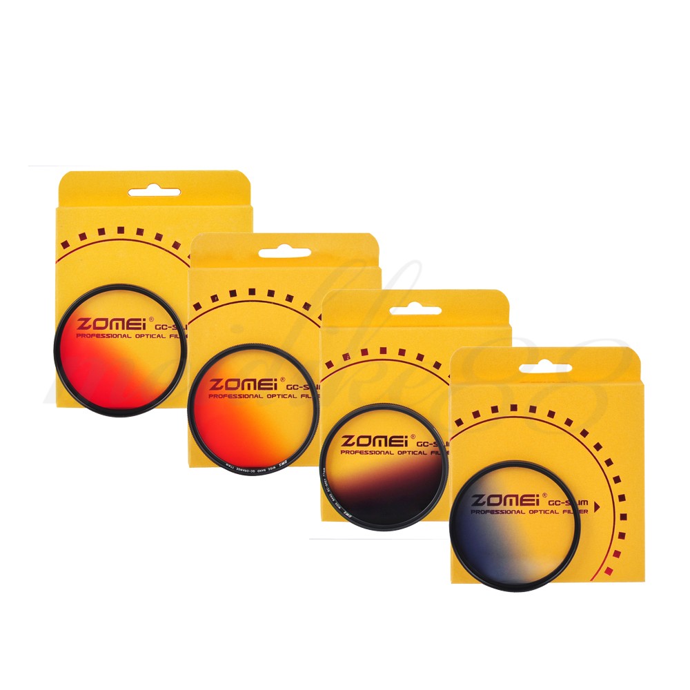 Zomei Ultra Slim Circular Gradual GC Grey Blue Orange Red Lens Filter Kit (1)
