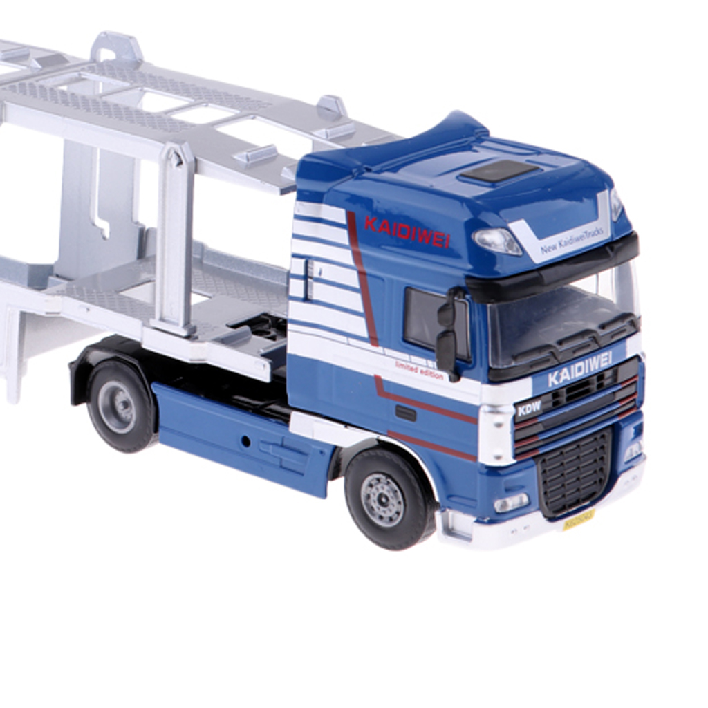 Koleksiyon 1/50 simülasyon minyatür araba taşıma kamyon römork modeli