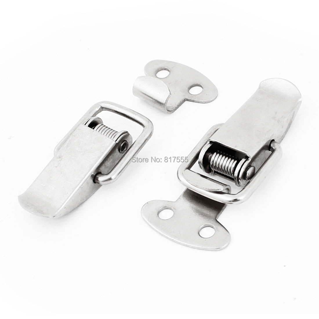 2 Pcs lot Stainless Small Clasp Hasp Connector Tool Silver Tone Discount 50