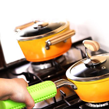 Kitchen Must Have Silicone Hot Pot Handle Holder Heat Resistant Accessories With Hanging Hole